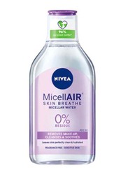 Nivea Micellar Water Makeup Remover for All Skin Types, 400ml, Clear