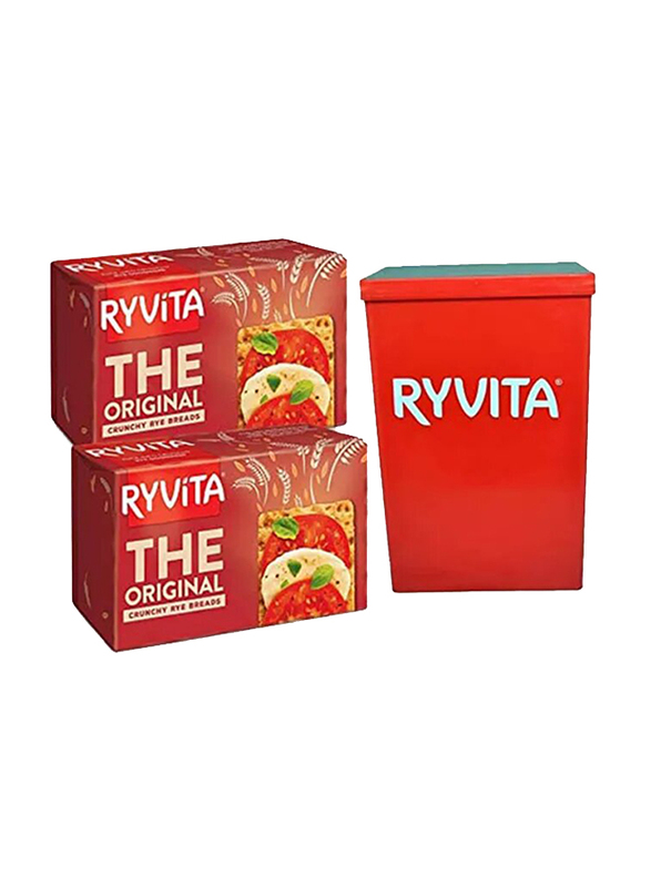 Ryvita The Original Crisp Bread with Container, 2 x 250g
