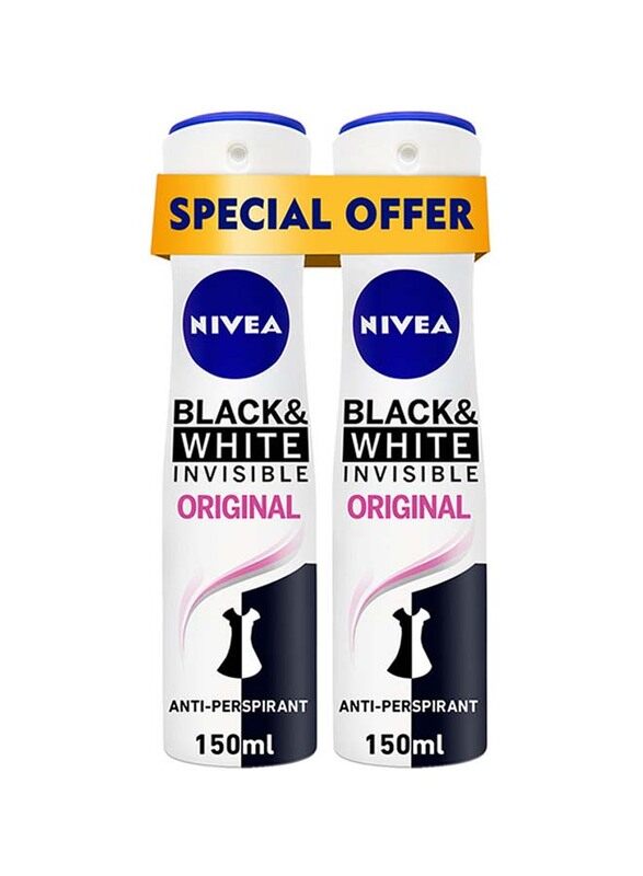 

Nivea Invisible Original Antiperspirant Spray, 2 x 300ml