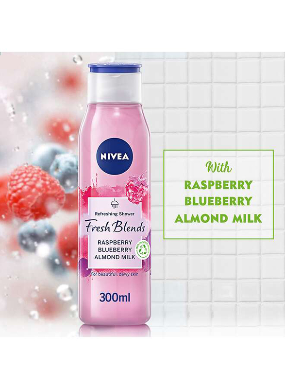 Nivea Raspberry Blueberry and Almond Milk Shower Gel, 300ml