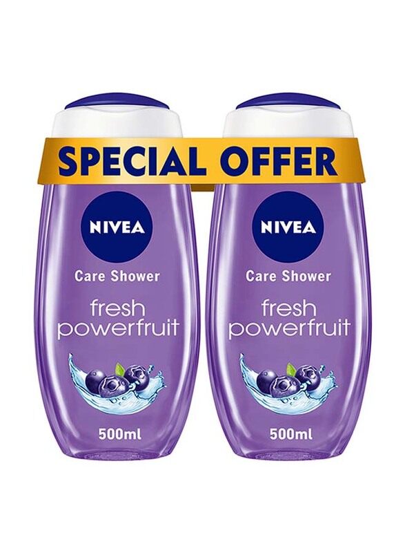 

Nivea Fresh Powerfruit Shower Gel, 500ml, 2 Pieces