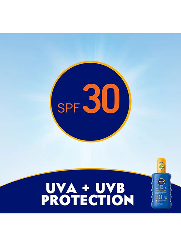 Nivea Sun Protect & Moisture Sun Spray SPF 30, UVA & UVB Protection, 200ml