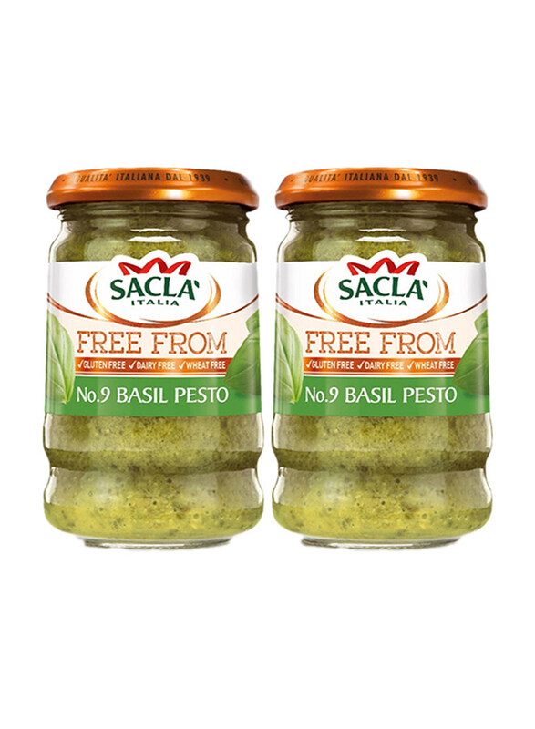 

Sacla Italian Free From No. 9 Pesto Basil Sauce, 2 Bottle x 190g