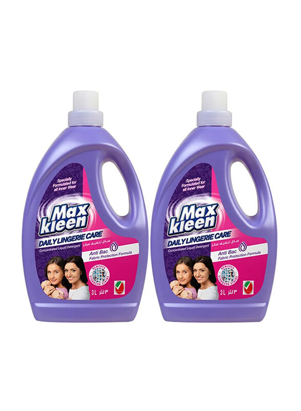 

Maxkleen Daily Lingerie Care Antibacterial Concentrated Liquid Detergent, 2 x 3 Liter