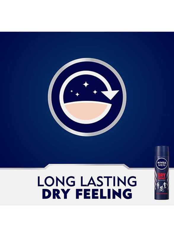 Nivea Dry Impact Antiperspirant Spray for Men, 150ml