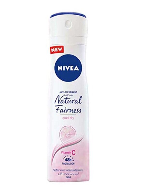 

Nivea Natural Fairness Deodorant Spray for Women, 150ml