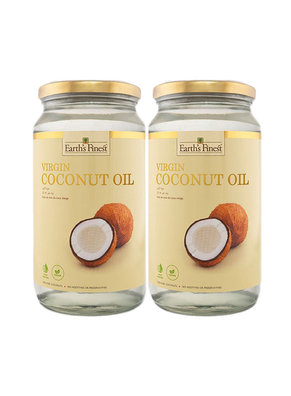 Earth's Finest Virgin Cold-Pressed Coconut Oil, 2 x 950g