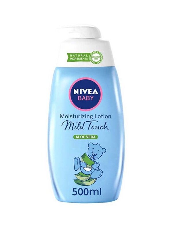 

Nivea 500ml Aloe Vera Mild Touch Moisturizing Lotion for Babies, Blue