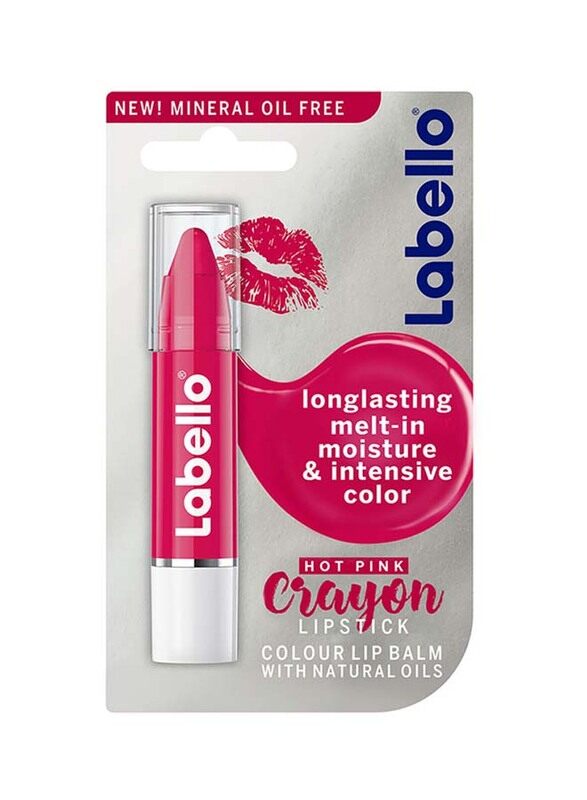 

Labello Crayon Lip Balm Lipstick, 3g, Hot Pink, Pink