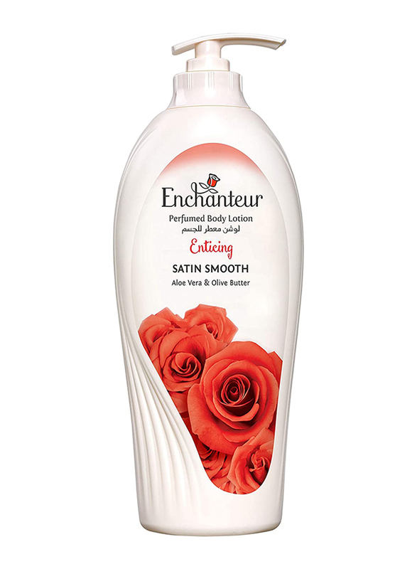 Enchanteur Satin Smooth Enticing Lotion With Aloe Vera & Olive Butter, 500ml