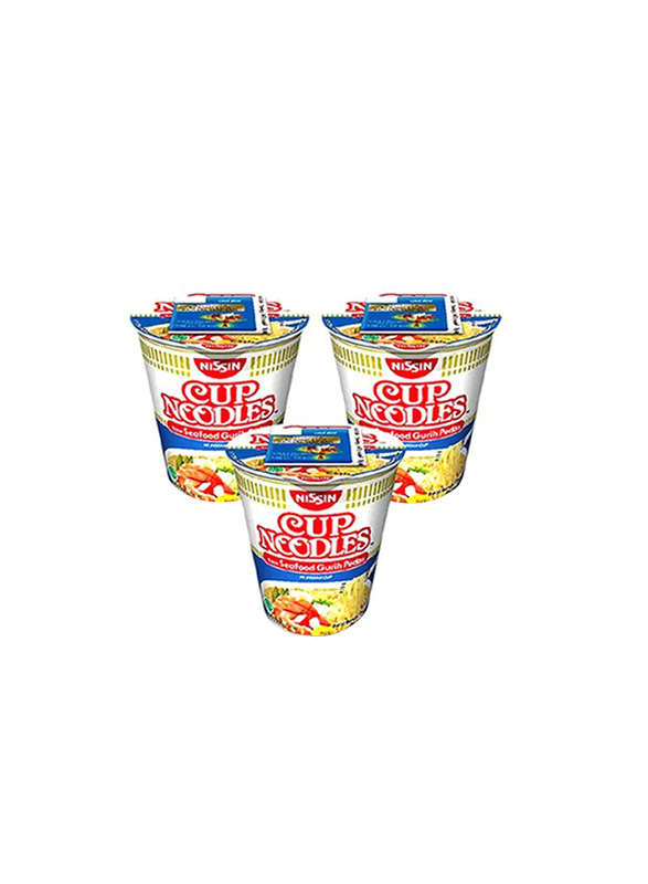 Nissin Spicy Seafood Cup Noodles, 3 x 75g