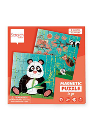 Scratch Europe 2 x 20-Piece Set Panda Book To Go Magnetic Puzzle