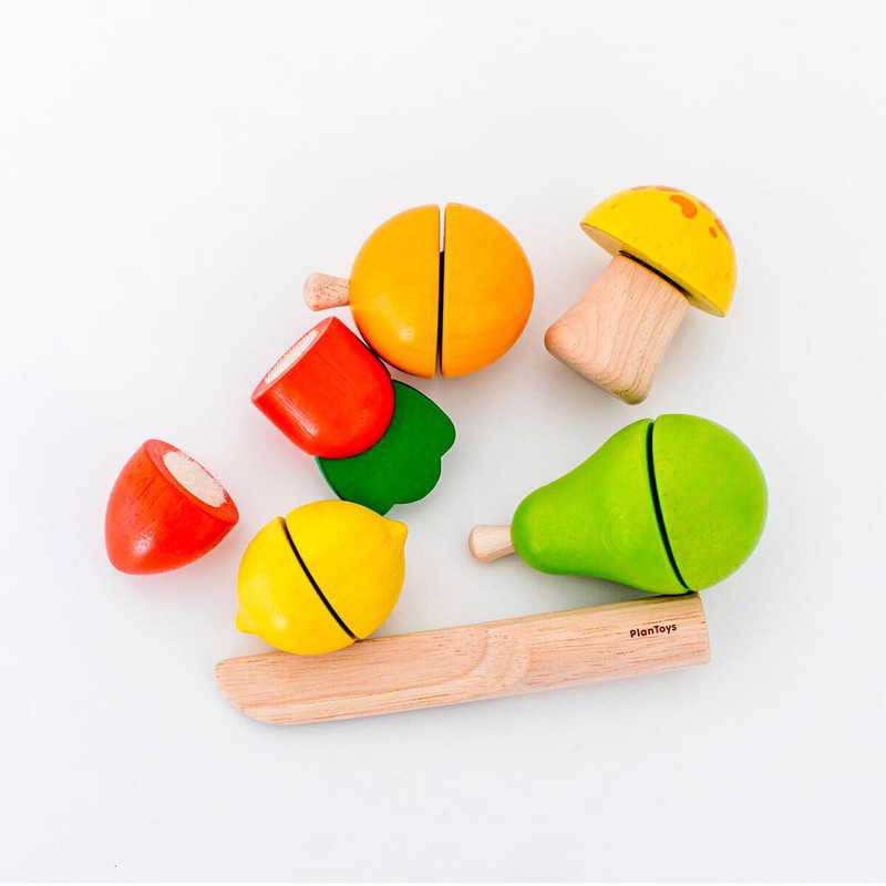 Plantoys Fruit & Vegetable Play Set, 6 Pieces, Ages 18+ Months