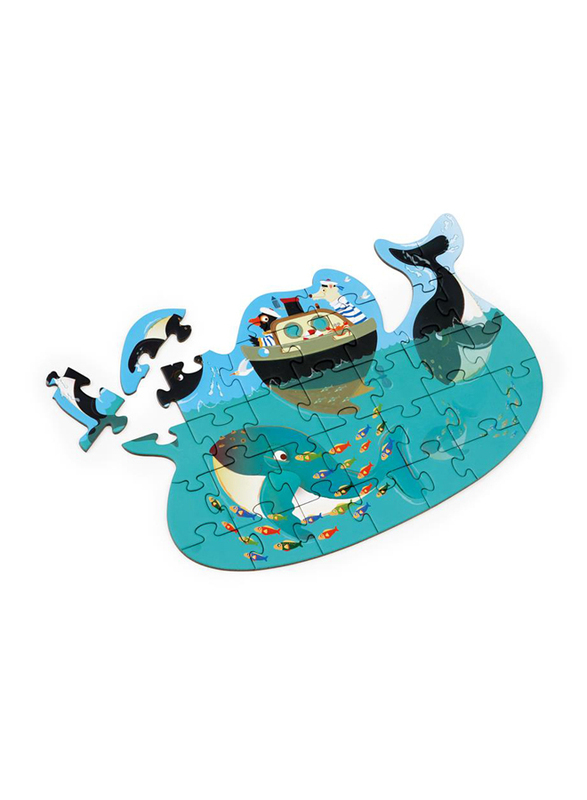 Scratch Europe 31-Piece Set Whales Contour Puzzle