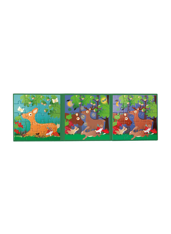 Scratch Europe 2 x 20-Piece Set Forest Life Book To Go Magnetic Puzzle