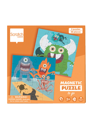 Scratch Europe 2 x 20-Piece Monster Magnetic Puzzle Book to Go Set, Age 3+