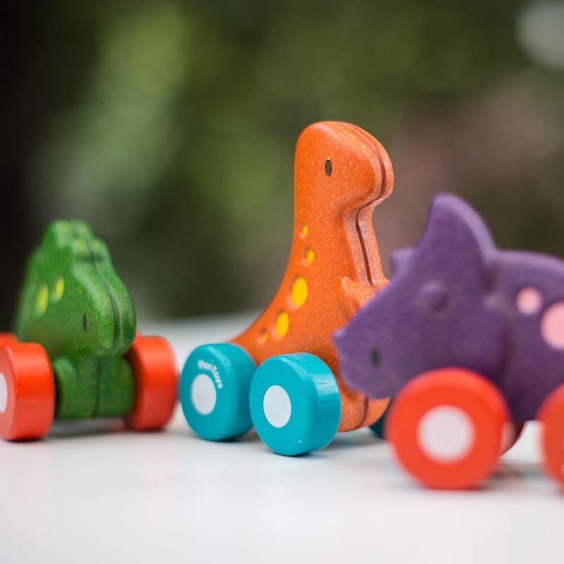 Plan Toys Rex Dino Car, Ages 1+, Multicolour