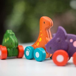 Plan Toys Rex Dino Car, Ages 1+, Multicolour