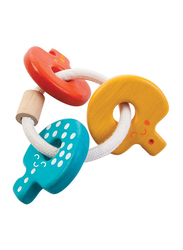 Plan Toys Baby Key Rattle, Upto 12 Months, Multicolour
