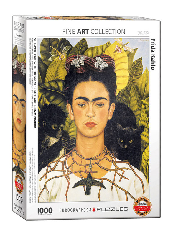 EuroGraphics 1000-Piece Set Self-Portrait W/Thorn Necklace & Hummingbird By Frida Kahlo Puzzle