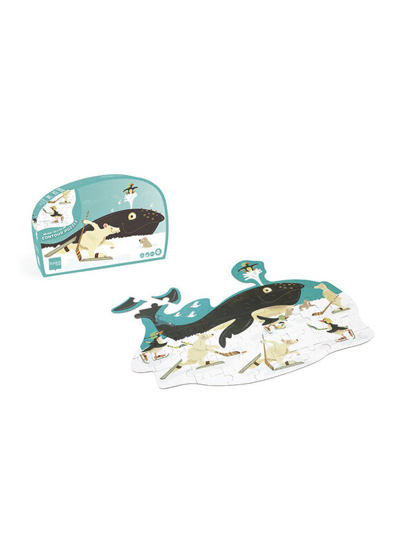 

Scratch Europe 60-Piece Set Whale Contour Puzzle