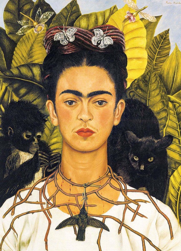 EuroGraphics 1000-Piece Set Self-Portrait W/Thorn Necklace & Hummingbird By Frida Kahlo Puzzle