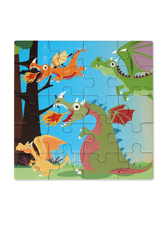 Scratch Europe 2 x 20-Piece Dragons Magnetic Puzzle Book to Go Set, Age 3+
