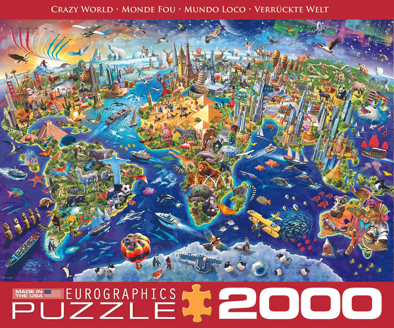 EuroGraphics 2000-Piece Set Crazy World Puzzle