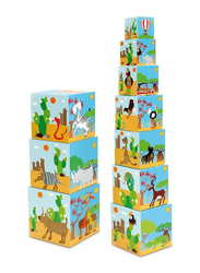 سكراتش يورب برج التكديس حيوانات العالم, 10 قطع, للعمر من سنة واحدة وأكثر, ألوان متعددة