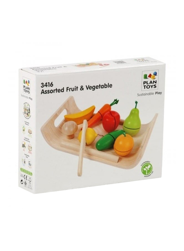 Plantoys Assorted Fruit & Vegetable Set, 10 Pieces, Ages 18+ Months