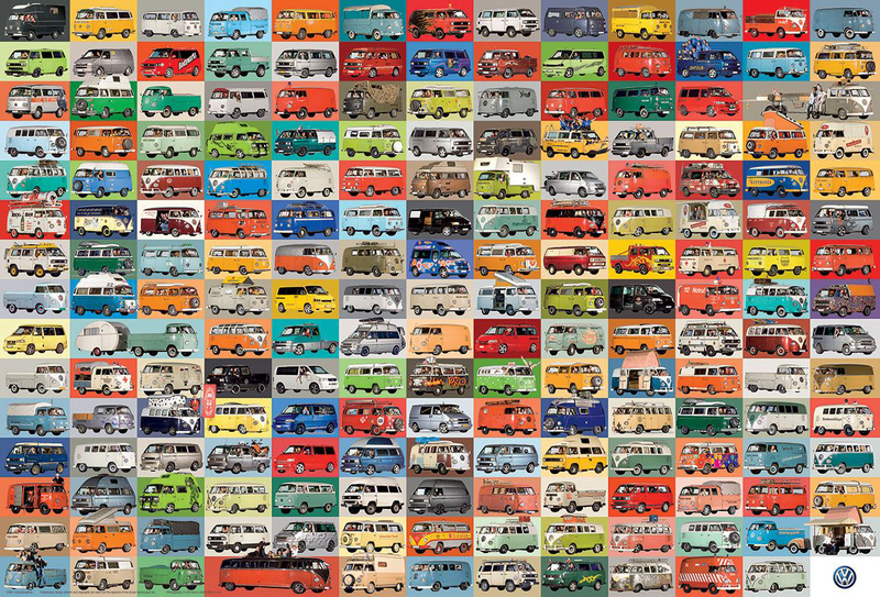 Eurographics 2000-Piece Volkswagen Groovy Bus Puzzle