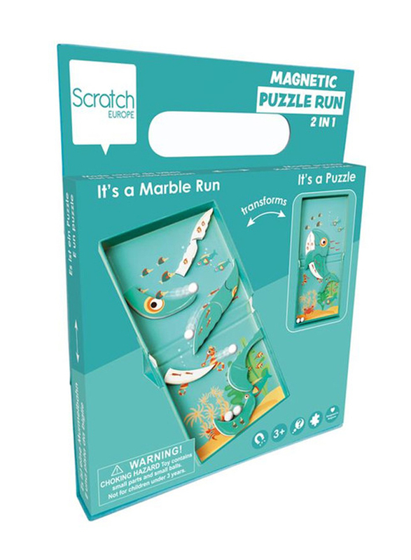 Scratch Europe 9-Piece Set 2-in-1 Whale Run Magnetic Puzzle