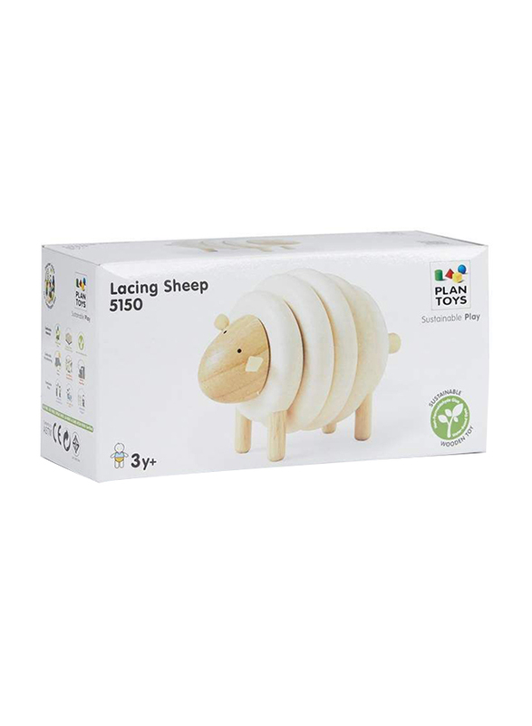 Plan Toys Lacing Sheep, Ages 3+, Multicolour