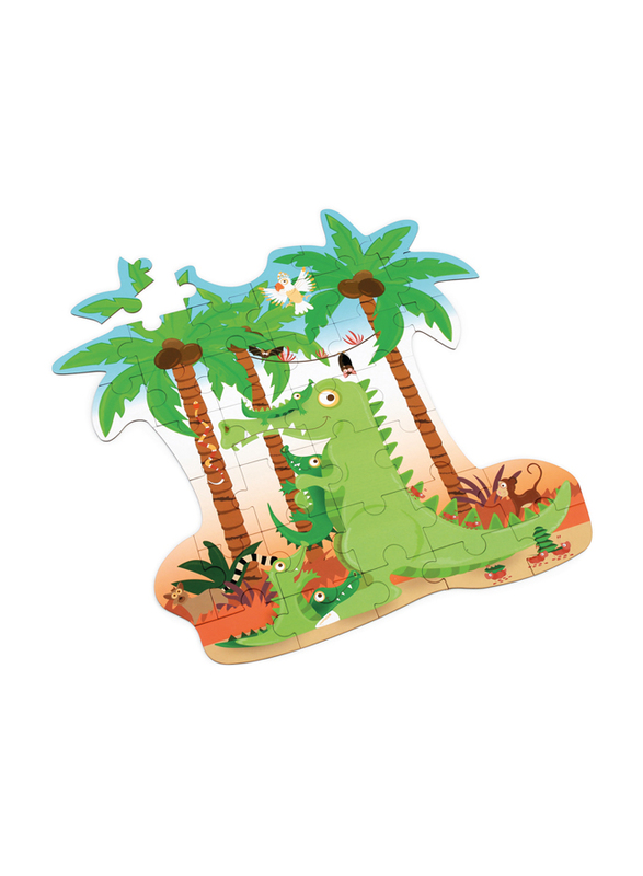 Scratch Europe 36-Piece Set Crocodile Contour Puzzle