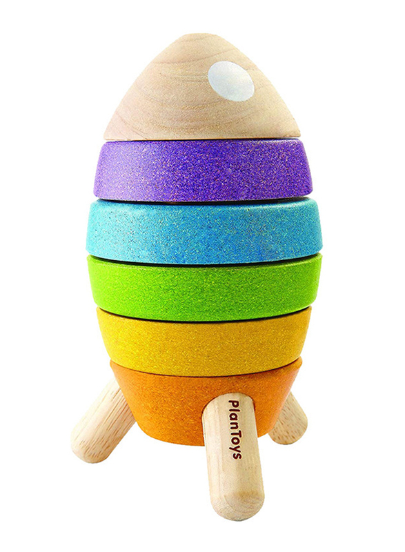 Plan Toys Stacking Rocket, Ages 1+, Multicolour