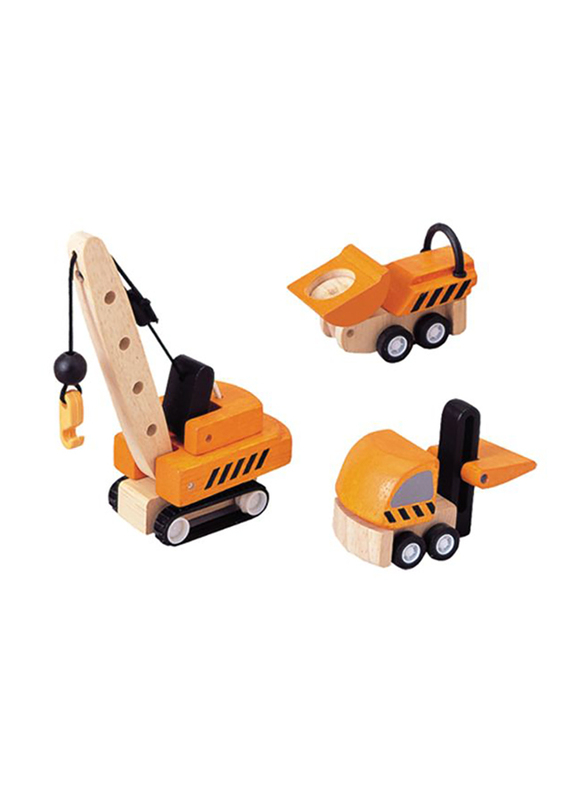 Plantoys Construction Vehicles Set, Ages 3+