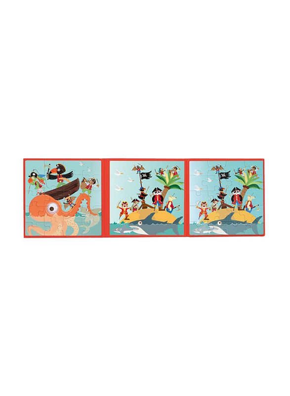 Scratch Europe 2 x 20-Piece Pirates Magnetic Puzzle Book to Go Set, Age 3+