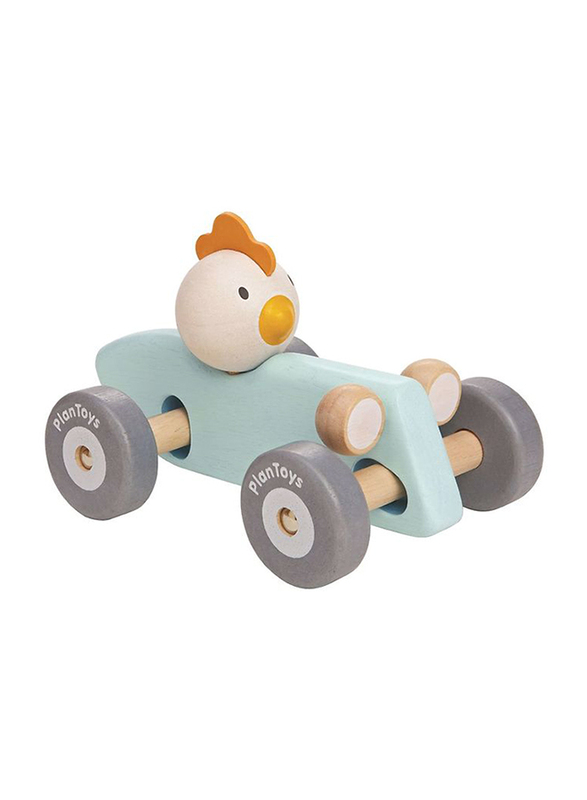 Plan Toys Chicken Racing Car, Ages 1+, Multicolour