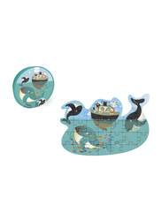 Scratch Europe 31-Piece Set Whales Contour Puzzle