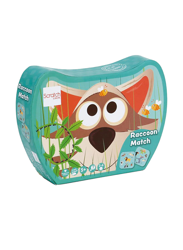 Scratch Europe Raccoon Match in Contour Box , Age 5+