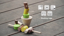 Plantoys Stacking Logs Strategic Fun Game