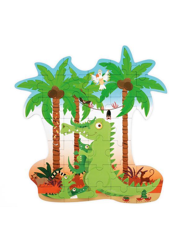 Scratch Europe 36-Piece Set Crocodile Contour Puzzle