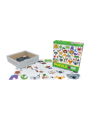 Eurographics 100-Piece Set Emojipuzzle-Wild Animals Puzzle