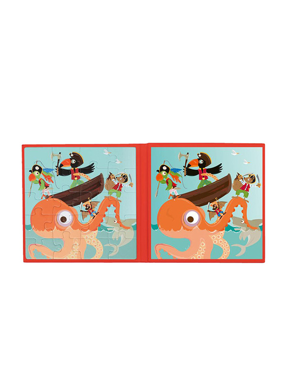 Scratch Europe 2 x 20-Piece Pirates Magnetic Puzzle Book to Go Set, Age 3+