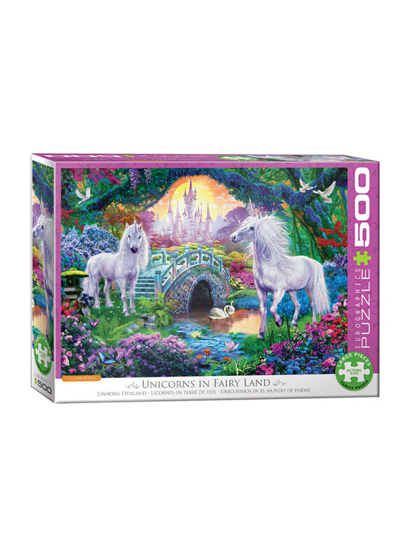 

EuroGraphics 500-Piece Set Unicorn Fairy Land Puzzle