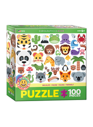 Eurographics 100-Piece Set Emojipuzzle-Wild Animals Puzzle