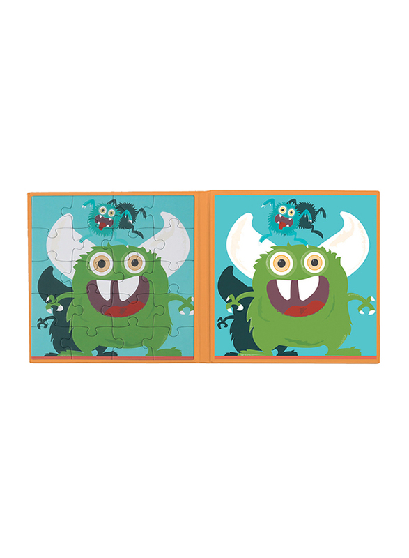 Scratch Europe 2 x 20-Piece Monster Magnetic Puzzle Book to Go Set, Age 3+