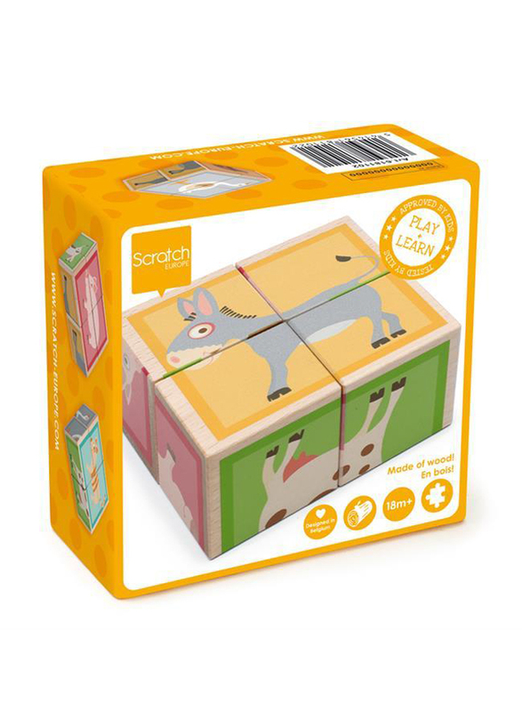 Scratch Europe 4-Piece Set Farm Blocks Puzzle