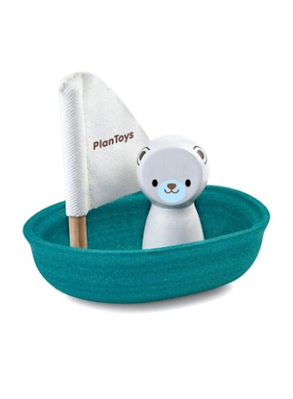 

Plan Toys Polar Bear Sailing Boat, 2 Pieces, Ages 1+, Multicolour