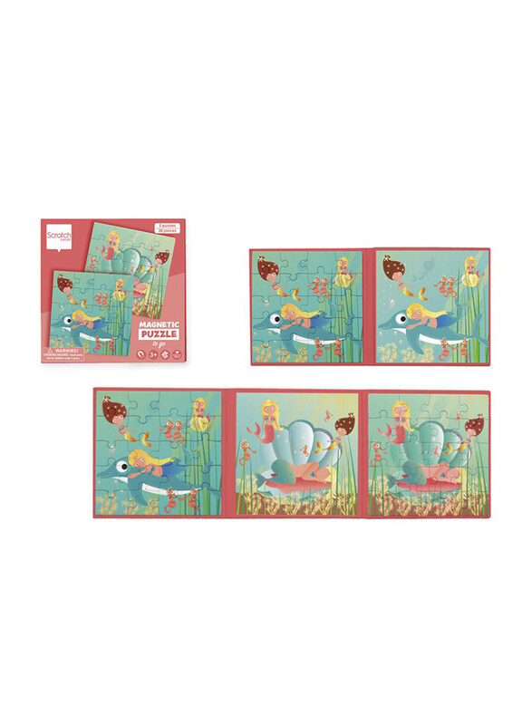 

Scratch Europe 2 x 20-Piece Set Mermaids Magnetic Book To Go Puzzle